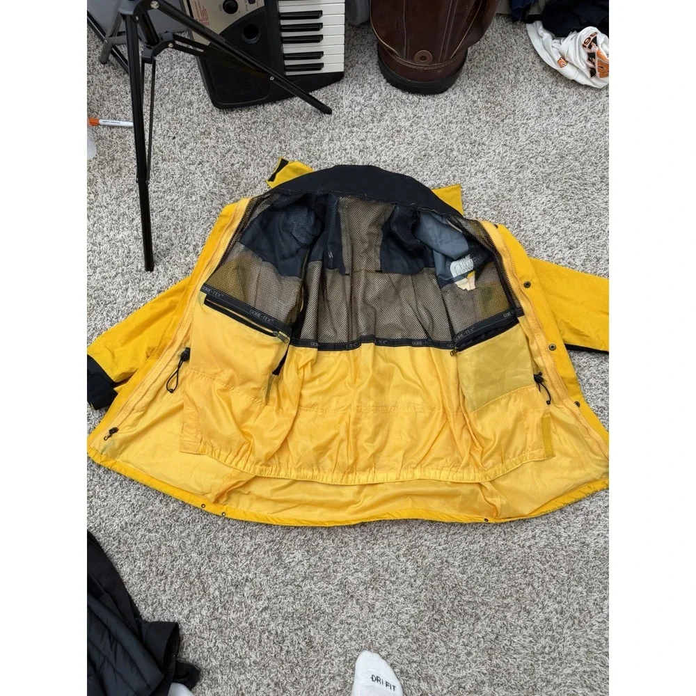 Vintage The North Face Mountain Gore-Tex Jacket Men's XL Yellow Black Shell